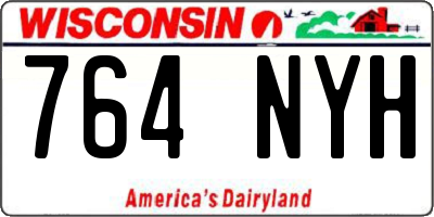 WI license plate 764NYH