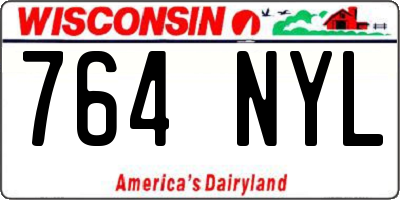 WI license plate 764NYL