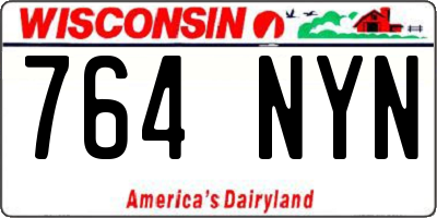 WI license plate 764NYN