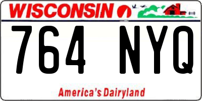 WI license plate 764NYQ
