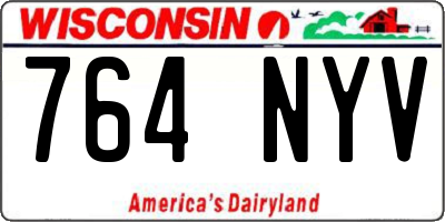 WI license plate 764NYV