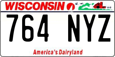 WI license plate 764NYZ