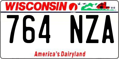 WI license plate 764NZA
