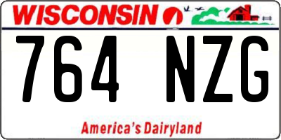 WI license plate 764NZG