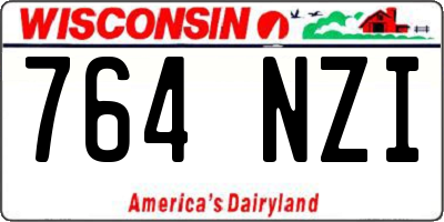 WI license plate 764NZI