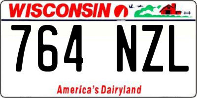 WI license plate 764NZL
