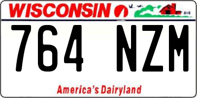 WI license plate 764NZM