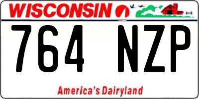 WI license plate 764NZP