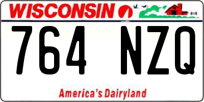 WI license plate 764NZQ