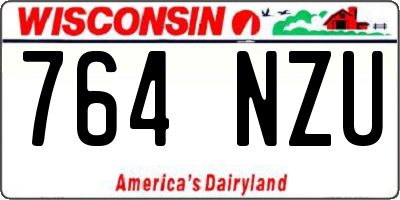 WI license plate 764NZU