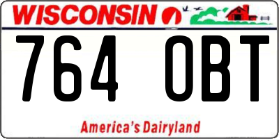 WI license plate 764OBT