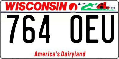 WI license plate 764OEU