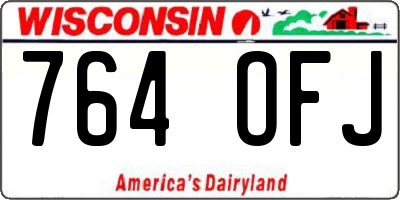 WI license plate 764OFJ