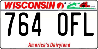 WI license plate 764OFL