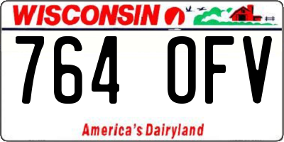 WI license plate 764OFV