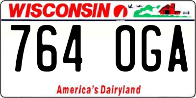 WI license plate 764OGA