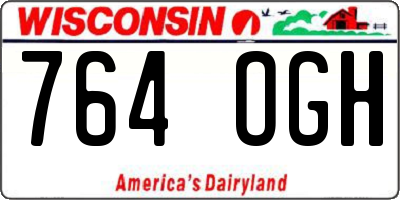 WI license plate 764OGH