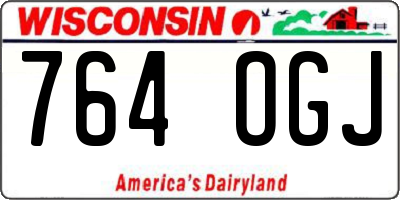 WI license plate 764OGJ