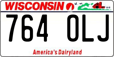 WI license plate 764OLJ