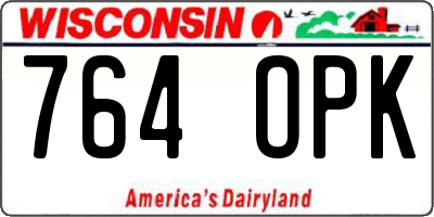 WI license plate 764OPK