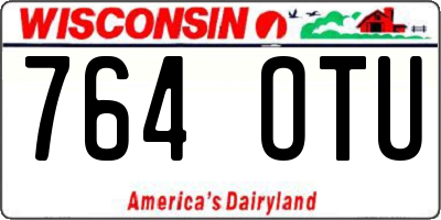WI license plate 764OTU