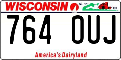 WI license plate 764OUJ