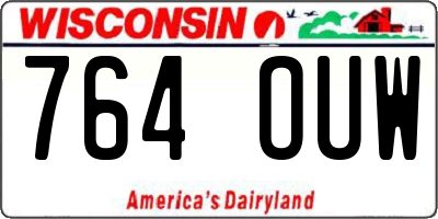 WI license plate 764OUW
