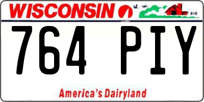 WI license plate 764PIY