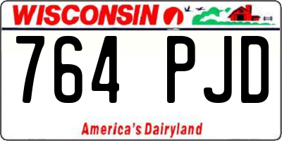 WI license plate 764PJD