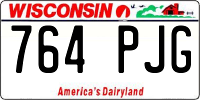 WI license plate 764PJG