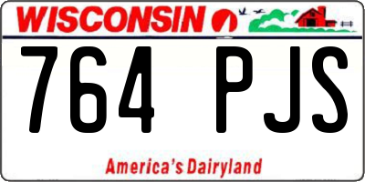 WI license plate 764PJS