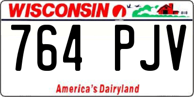 WI license plate 764PJV