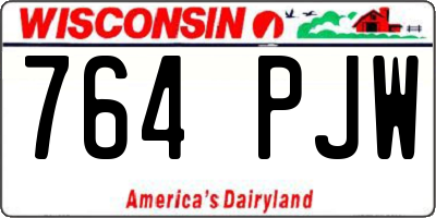 WI license plate 764PJW