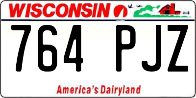 WI license plate 764PJZ