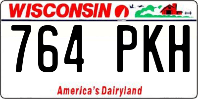 WI license plate 764PKH