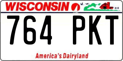 WI license plate 764PKT