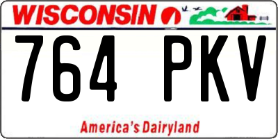 WI license plate 764PKV