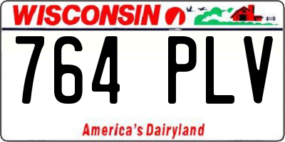 WI license plate 764PLV