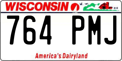 WI license plate 764PMJ