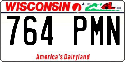 WI license plate 764PMN