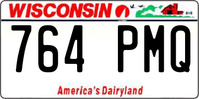 WI license plate 764PMQ