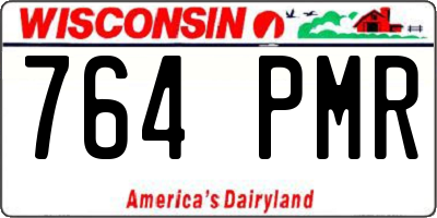 WI license plate 764PMR