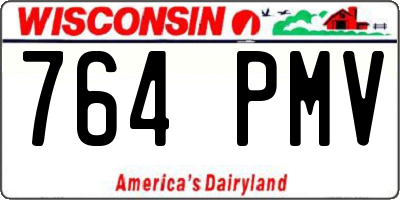 WI license plate 764PMV