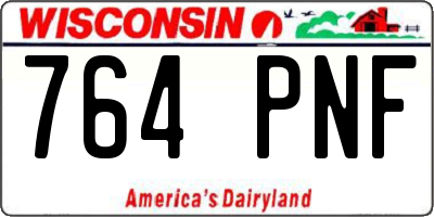 WI license plate 764PNF