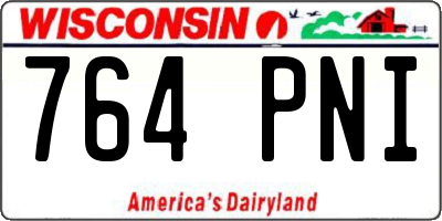 WI license plate 764PNI