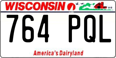 WI license plate 764PQL