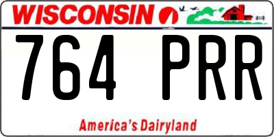 WI license plate 764PRR