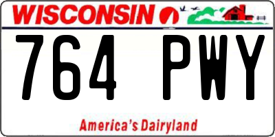 WI license plate 764PWY