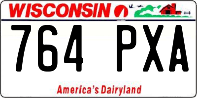 WI license plate 764PXA