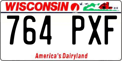 WI license plate 764PXF